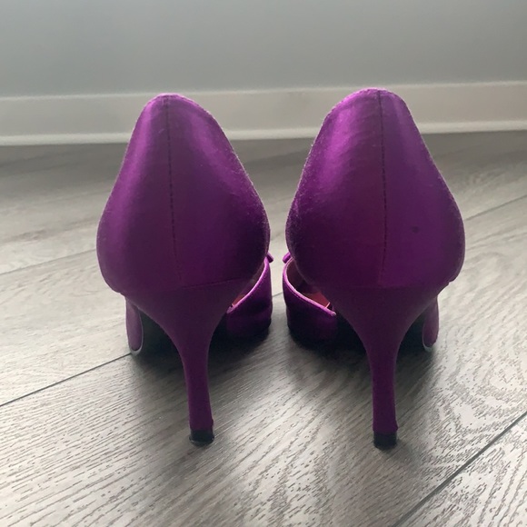 Purple Satin Heels - Picture 3 of 4